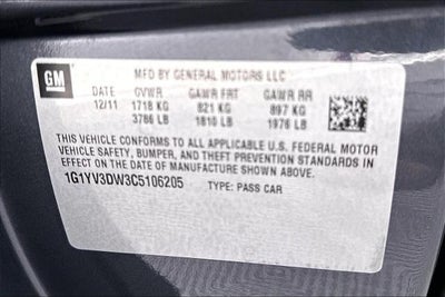 2012 Chevrolet Corvette Grand Sport Z16 Grand Sport w/2LT