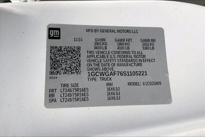 2025 Chevrolet Express Cargo 2500 Base