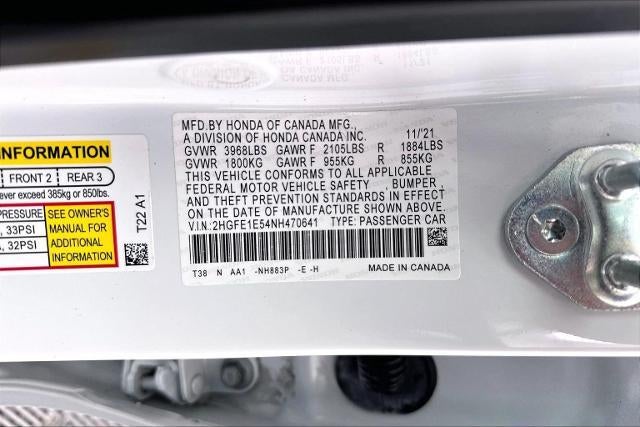 2022 Honda Civic Si Base