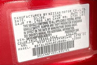 2025 Nissan Versa SR