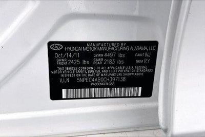 2012 Hyundai Sonata 2.0T Limited w/Wine Int