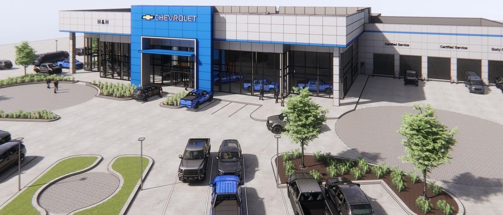 Drawing of new HandH dealership
